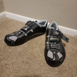 Black and Gray Cycling Shoes